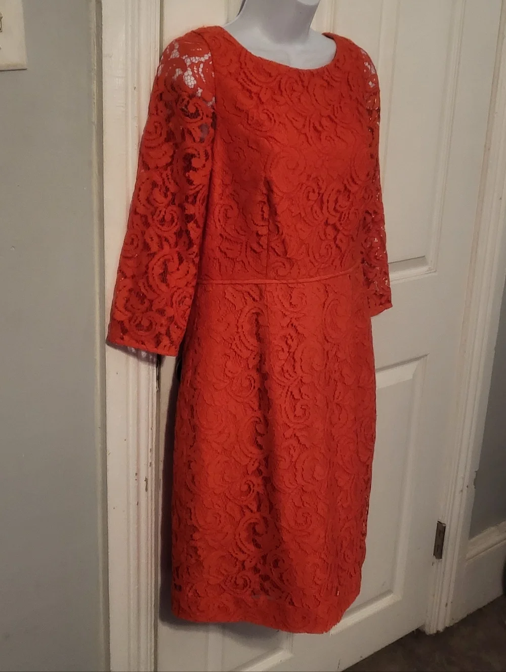 J. Crew Lace 3/4 Sleeve Sheath Dress
